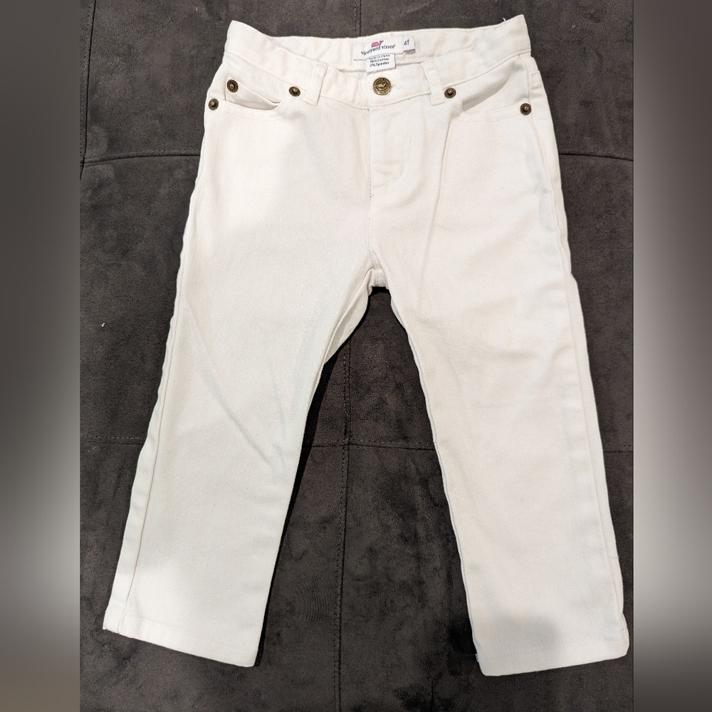 Vineyard Vines girls 4t white demin jeans
